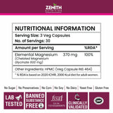 High Absorption Chelated Magnesium Glycinate 60 Vegetarian capsules | Supports Bone Health | Nerve & Muscle Function