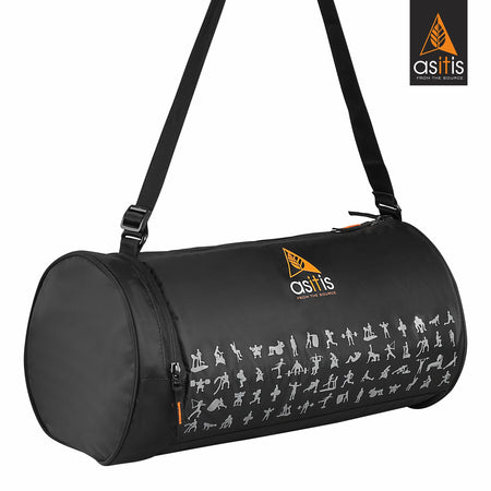AS-IT-IS Nutrition Fold-down Duffle Fitness Gym bag - Black