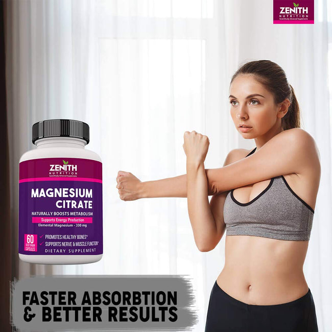 Magnesium Citrate 330mg - 60 Veg caps