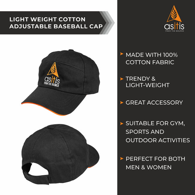 AS-IT-IS Nutrition Lightweight Cotton Adjustable Baseball Cap for Everyday Use