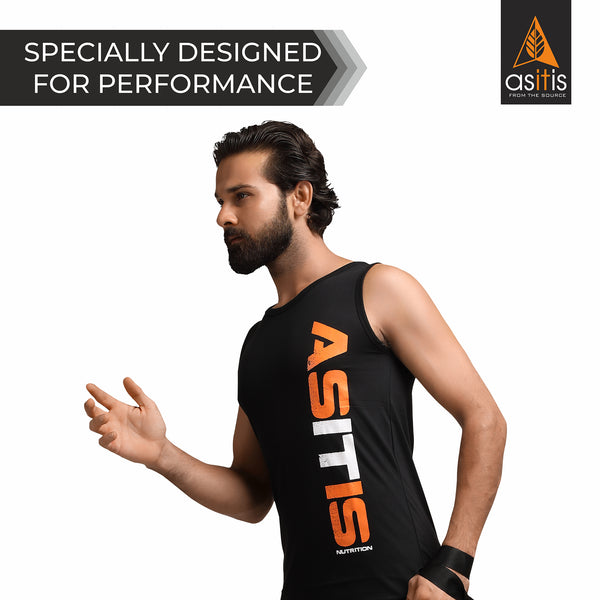 AS-IT-IS Nutrition Sleeveless Performance/Sports Cotton T-Shirt