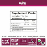 Methylcobalamin/Vitamin B12 - 100 Veg caps