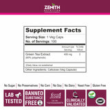 Zenith Nutrition Green Tea Extract 400mg -100 Veg caps