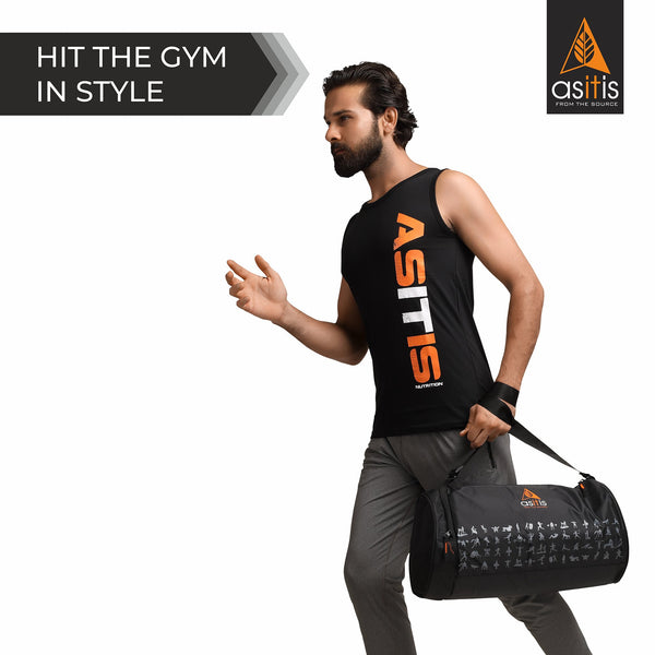 AS-IT-IS Nutrition Modular Gym/Travel Bag with Shoe Compartment (for Men & Women)