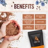 Organic Flax Seeds Online - 600g | Excellent Vegan Source Of Omega-3s | Antioxidant-Rich | Fibre-Rich | Nutritious