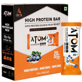 AS-IT-IS ATOM High Protein Bar | 20g Protein | Zero Transfat | Zero Added Sugar | Whey Protein Concentrate, Isolate & Hydrolysate as Protein Source | Pack of 6 (60g x 6)