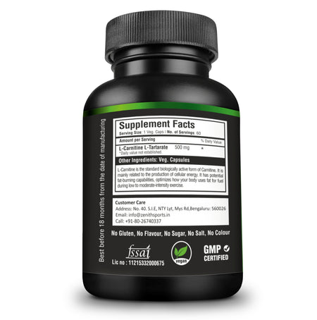Zenith Sports L-Glutamine 1000mg per serving of 2 capsules | Increases Exercise Performance | Supports Muscle Mass | 60