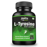 Zenith Sports L-Tyrosine 500 mg, 60 Capsules| Improves Metabolism | Healthy Nervous System